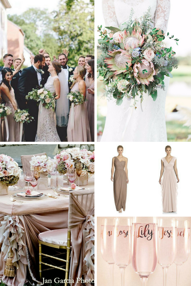 blush pink and beige wedding 